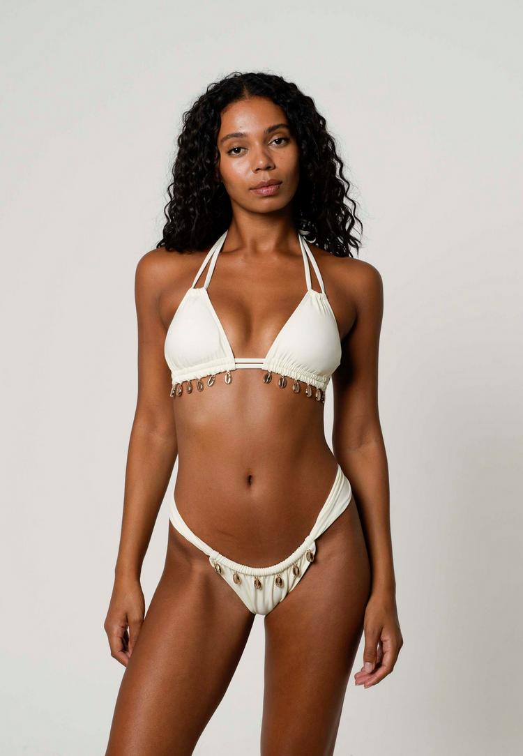 Moda Minx Moda Minx Gold Shells Double Strap Bikini Oberteil Damen - Coconut - 0 | SportScheck