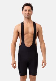 Rückansicht von DANISH ENDURANCE Pro Cycling Bib Shorts Herren schwarz