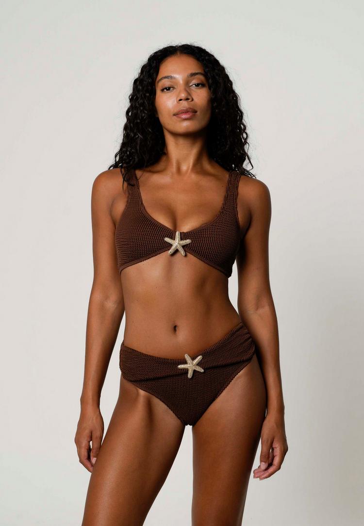 Moda Minx Moda Minx Starfish Scrunch Bikini Oberteil Damen - Coffee - 0 | SportScheck