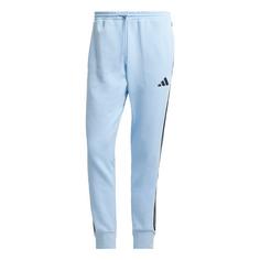 adidas Essentials 3-Streifen Fleecehose Trainingshose Herren Glow Blue / Black