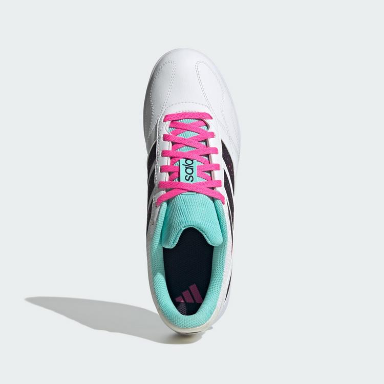 adidas adidas Super Sala Competition 3 Hallenschuhe Fu&szlig;ballschuhe - Cloud White / Aurora Black / Flash Aqua - 0 | SportScheck