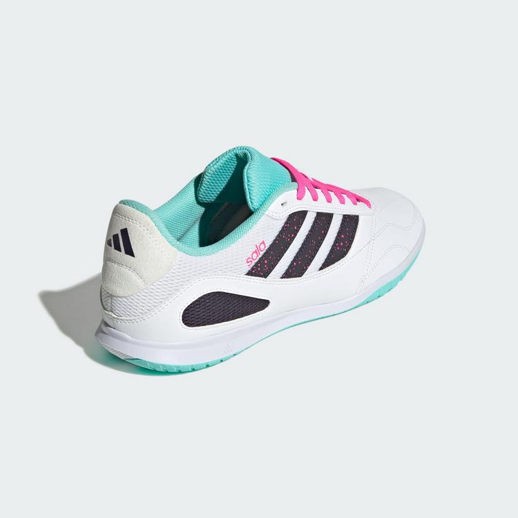 adidas adidas Super Sala Competition 3 Hallenschuhe Fu&szlig;ballschuhe - Cloud White / Aurora Black / Flash Aqua - 3 | SportScheck