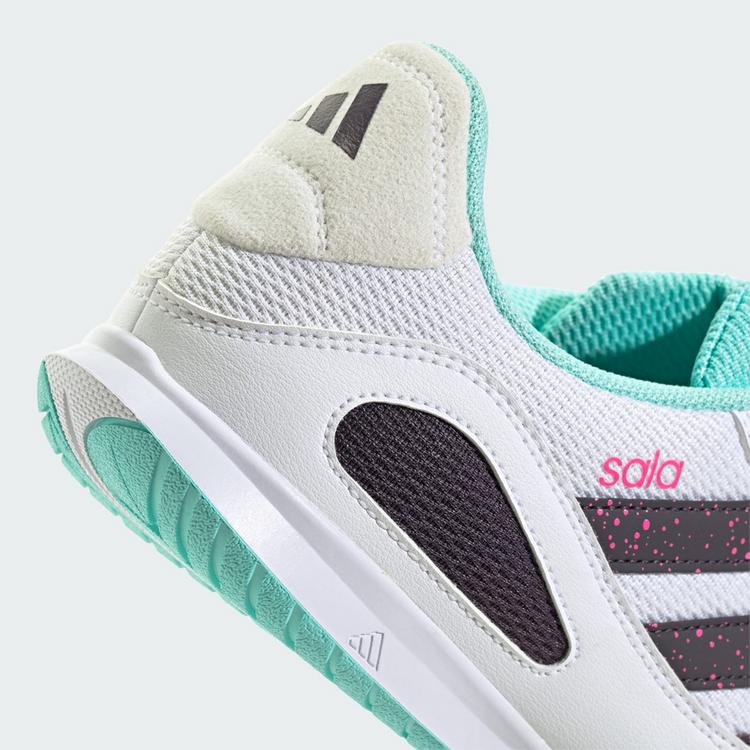 adidas adidas Super Sala Competition 3 Hallenschuhe Fu&szlig;ballschuhe - Cloud White / Aurora Black / Flash Aqua - 6 | SportScheck