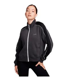 Nike Fleece Trainingsjacke Damen Sweatjacke Damen grauschwarzweiss