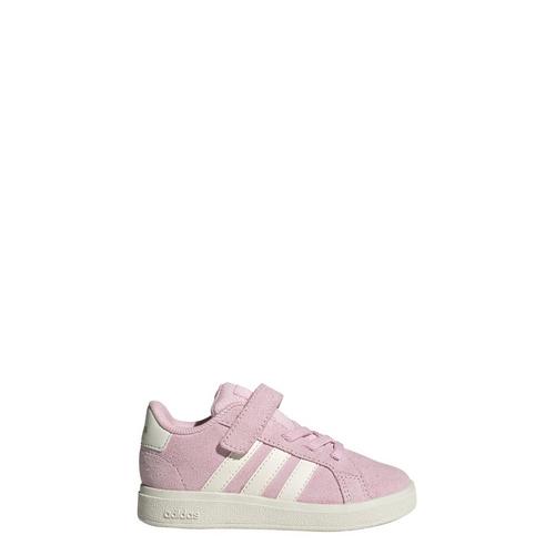 Rückansicht von adidas Grand Court 2.0 Kids Schuh Sneaker Kinder Clear Pink / Off White / Gold Metallic