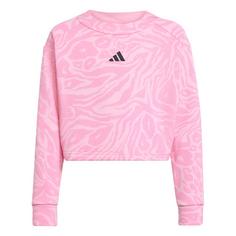 adidas Future Icons Cropped Sweatshirt Kinder Sweatshirt Kinder True Pink / St Tropic Bloom / Black