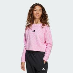 Rückansicht von adidas Future Icons Cropped Sweatshirt Kinder Sweatshirt Kinder True Pink / St Tropic Bloom / Black