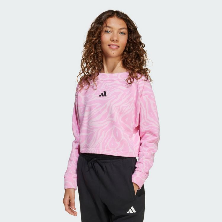 adidas adidas Future Icons bauchfreies Sweatshirt Sweatshirt Kinder - True Pink / St Tropic Bloom / Black - 0 | SportScheck