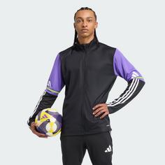 Rückansicht von adidas Squadra 25 Trainingsjacke Trainingsjacke Herren Black / Purple Rush