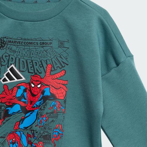 Rückansicht von adidas Marvel Spider-Man Jogginghose Kinder Trainingsanzug Kinder Preloved Teal / White
