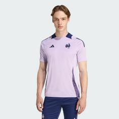 Rückansicht von adidas Frankreich Performance T-Shirt Funktionsshirt Herren Powder Plum