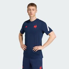 Rückansicht von adidas Frankreich Travel T-Shirt T-Shirt Herren Collegiate Navy
