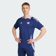 Rückansicht von adidas Frankreich Performance T-Shirt Funktionsshirt Herren Dark Blue