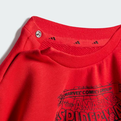 Rückansicht von adidas Marvel Spider-Man Jogginghose Kinder Trainingsanzug Kinder Pure Ruby / White