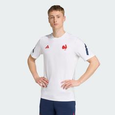 Rückansicht von adidas Frankreich Travel T-Shirt T-Shirt Herren White
