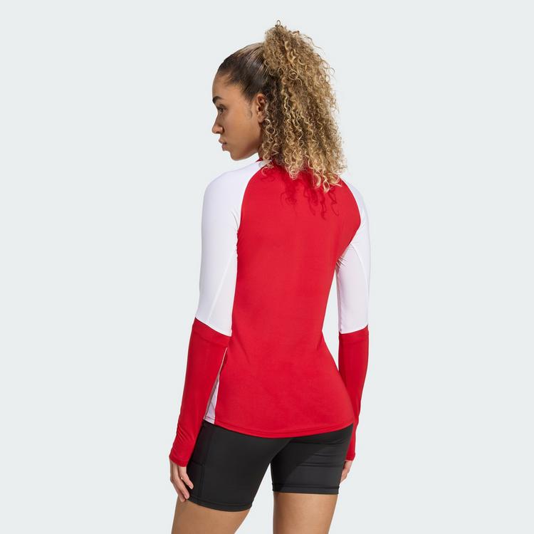 adidas adidas Quickset Lang&auml;rmeliges Volleyballtrikot Langarmshirt Damen - Team Power Red 2 - 1 | SportScheck