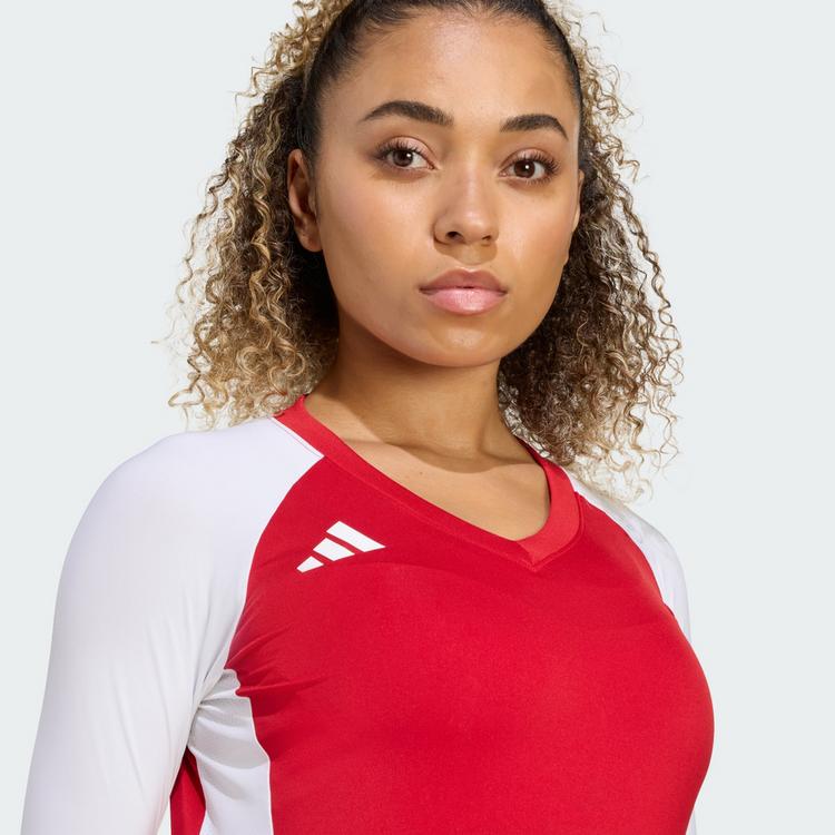 adidas adidas Quickset Lang&auml;rmeliges Volleyballtrikot Langarmshirt Damen - Team Power Red 2 - 0 | SportScheck