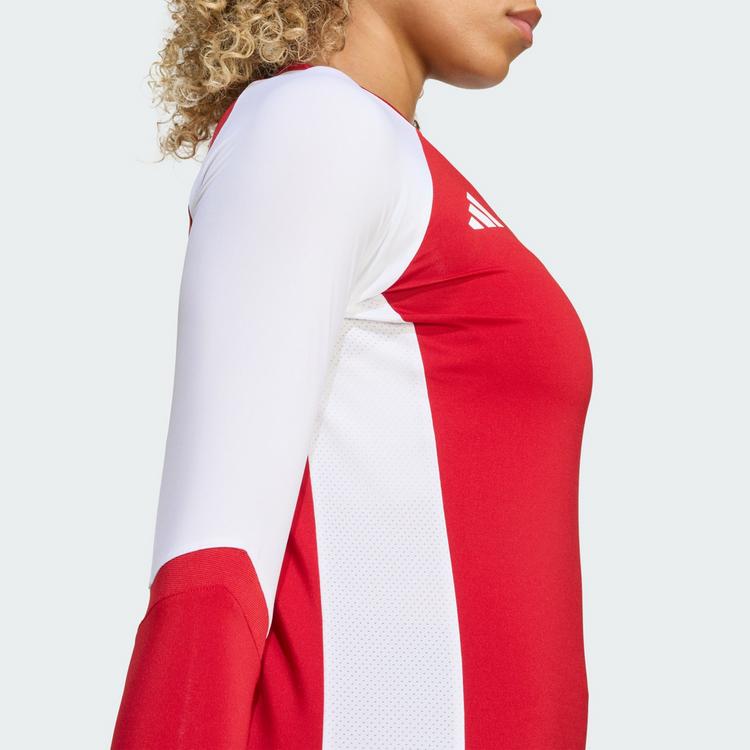 adidas adidas Quickset Lang&auml;rmeliges Volleyballtrikot Langarmshirt Damen - Team Power Red 2 - 1 | SportScheck