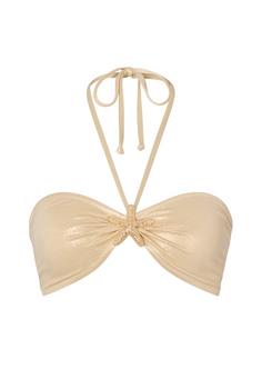 Moda Minx Starfish Bandeau Bikini Oberteil Damen Gold