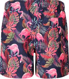 Rückansicht von Cruz Kasper Boardshorts Kinder Print 3673 Flamingo