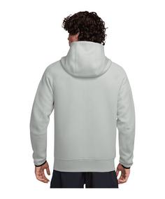 Rückansicht von Nike Inter Mailand Tech Fleece Hoody Funktionssweatshirt Herren graublau