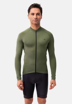 Rückansicht von DANISH ENDURANCE Cycling LS Funktionsshirt Herren olive