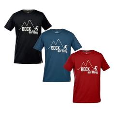 Gipfelglück FRED T-Shirt Herren Black Beauty, Insignia Blue, Rhubarb
