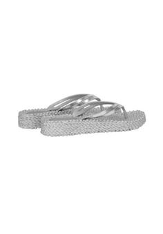 Rückansicht von Ilse Jacobsen CHEERFUL08M Zehentrenner Damen silver