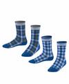 ESPRIT Check SO 2-Pack Socken Kinder - petrol blue (6493)