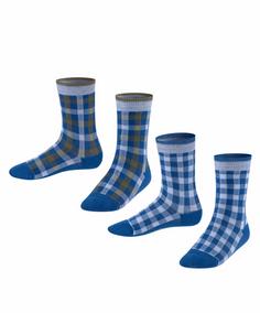 ESPRIT Check SO 2-Pack Freizeitsocken Kinder petrol blue (6493)
