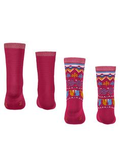 Rückansicht von ESPRIT Nordic  2-Pack Freizeitsocken Kinder red (8644)