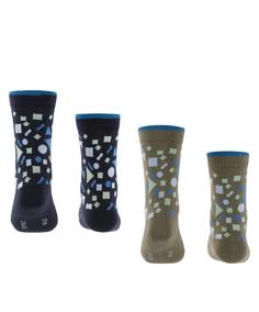 Rückansicht von ESPRIT Pattern Mix SO  2-Pack Freizeitsocken Kinder sortiment (0050)