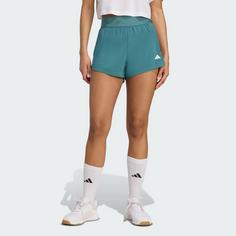 Rückansicht von adidas Hyperglam Woven Shorts Funktionsshorts Damen Preloved Teal / White