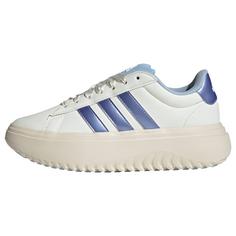 adidas Grand Court Platform Schuh Sneaker Damen Off White / Blue Spark Met. / Wonder White