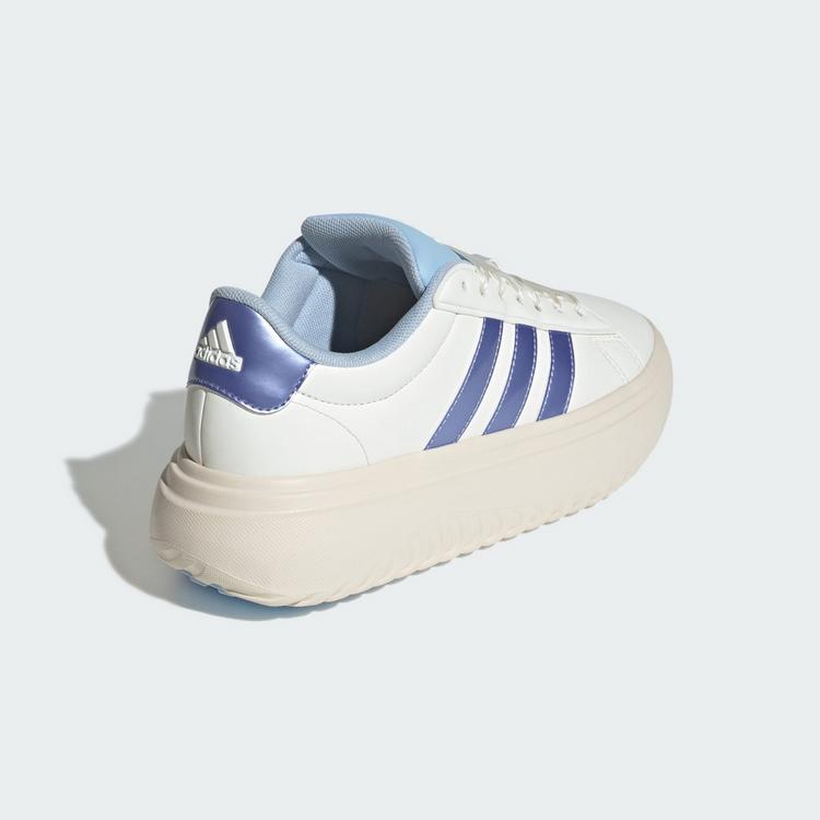 adidas adidas Grand Court Platform Schuh Sneaker Damen - Off White / Blue Spark Met. / Wonder White - 4 | SportScheck