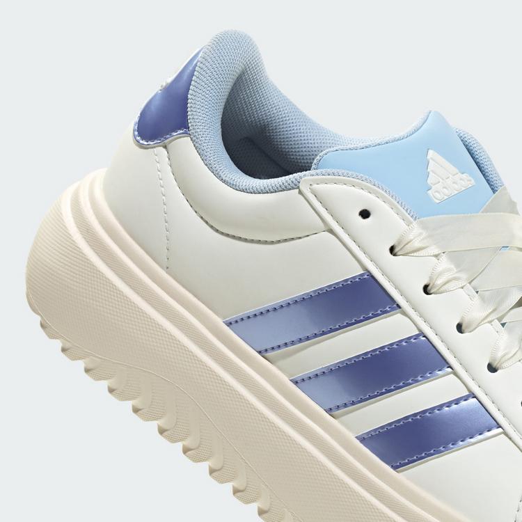 adidas adidas Grand Court Platform Schuh Sneaker Damen - Off White / Blue Spark Met. / Wonder White - 6 | SportScheck
