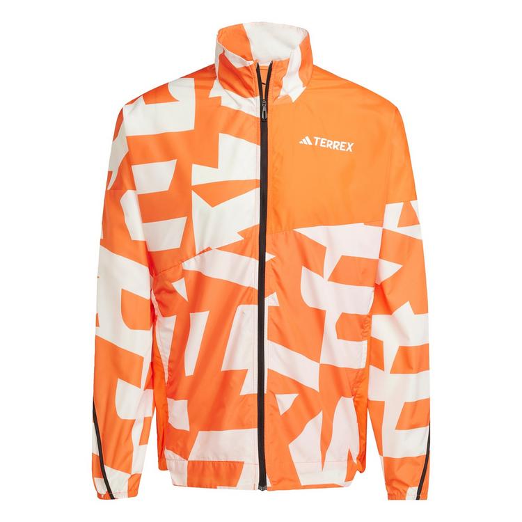 adidas adidas TERREX Multi Printed Windjacke Laufjacke Herren - Semi Impact Orange / White - 0 | SportScheck