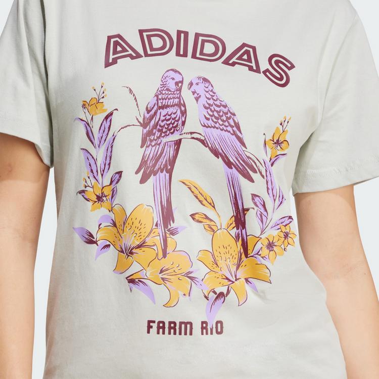 adidas adidas adidas X FARM Graphic T-Shirt 2 T-Shirt Damen - Ash Silver - 0 | SportScheck