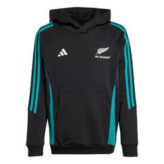 adidas All Blacks Kapuzenjacke Kinder Hoodie Kinder All Black / Pure Teal