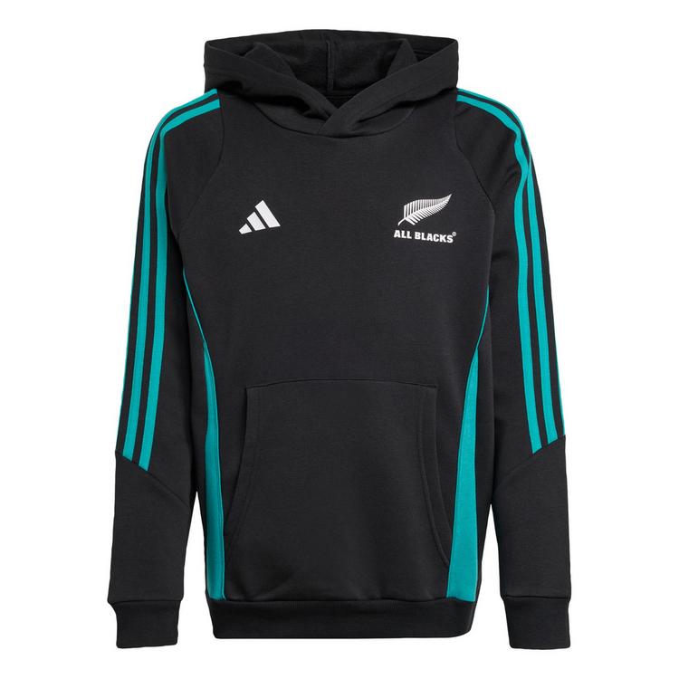 adidas adidas All Blacks Kapuzenjacke Kinder Hoodie Kinder - All Black / Pure Teal - 0 | SportScheck