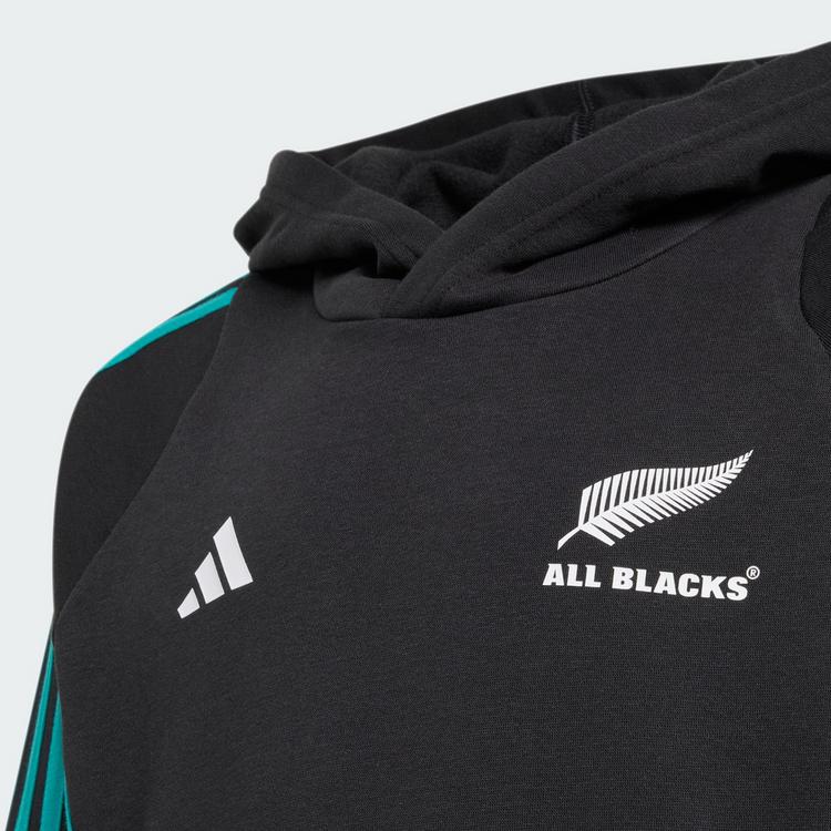 adidas adidas All Blacks Kapuzenjacke Kinder Hoodie Kinder - All Black / Pure Teal - 1 | SportScheck