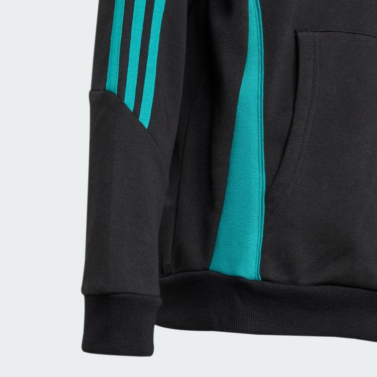 adidas adidas All Blacks Kapuzenjacke Kinder Hoodie Kinder - All Black / Pure Teal - 2 | SportScheck