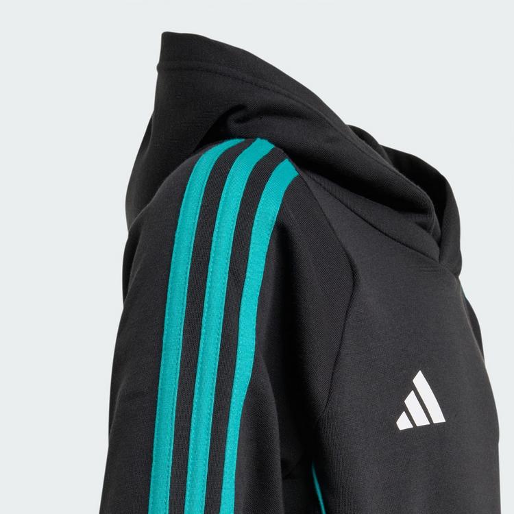 adidas adidas All Blacks Kapuzenjacke Kinder Hoodie Kinder - All Black / Pure Teal - 3 | SportScheck