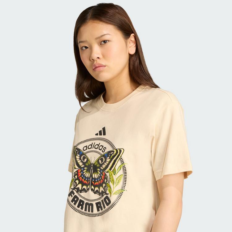 adidas adidas adidas X FARM T-Shirt mit Grafikprint T-Shirt Damen - Sand Strata - 0 | SportScheck