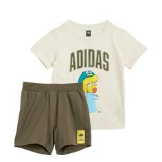 adidas Die Simpsons T-Shirt-Set Kids Trainingsanzug Kinder Cream White