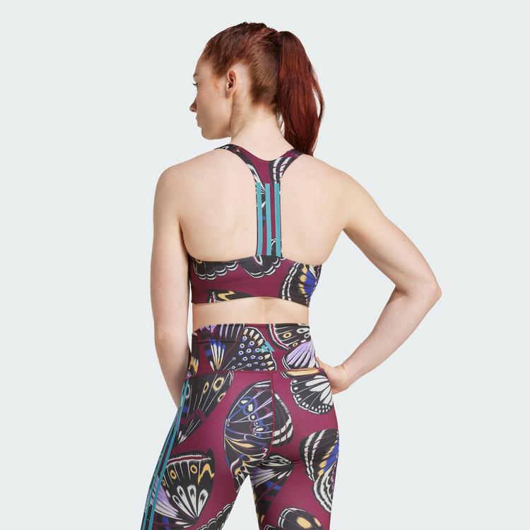 adidas adidas adidas X Farm Medium Support BH BH Damen - Black / Amazon Red / Energy Ink - 1 | SportScheck