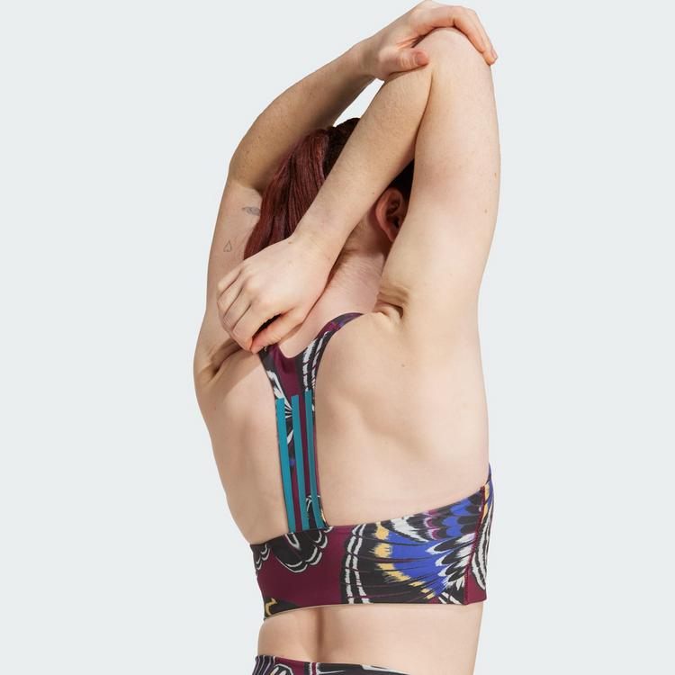 adidas adidas adidas X Farm Medium Support BH BH Damen - Black / Amazon Red / Energy Ink - 2 | SportScheck