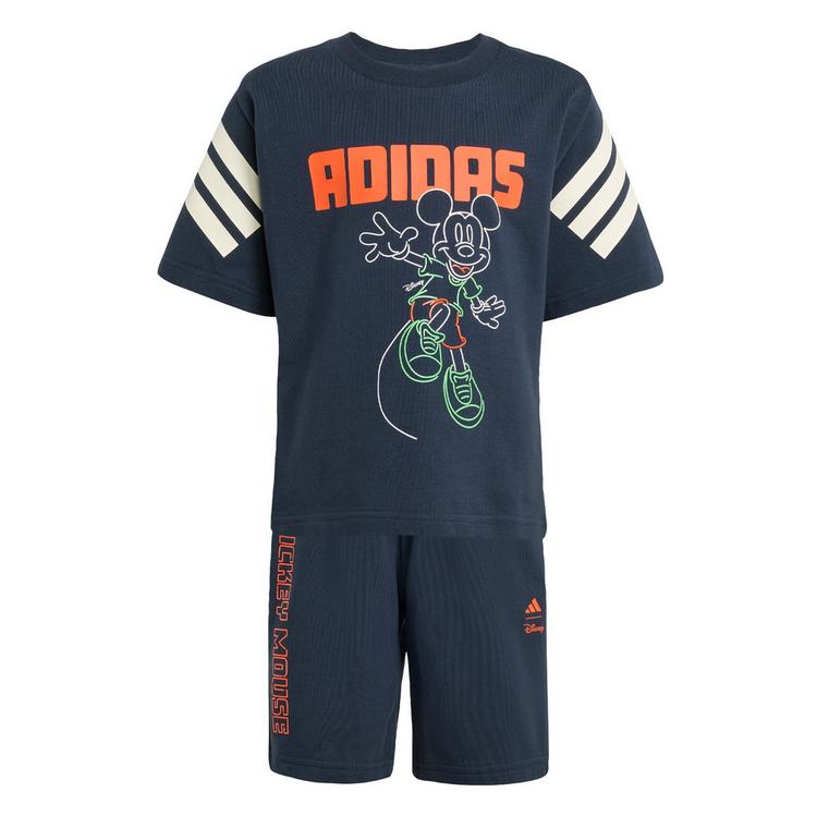 adidas adidas Disney Micky Maus T-Shirt-Set Kinder Trainingsanzug Kinder - Aurora Ink / Off White / Impact Orange - 0 | SportScheck