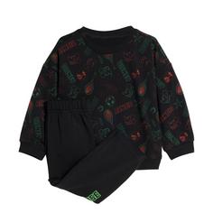 adidas Disney Micky Maus Jogginganzug Kinder Trainingsanzug Kinder Black / Impact Orange / Lime Burst