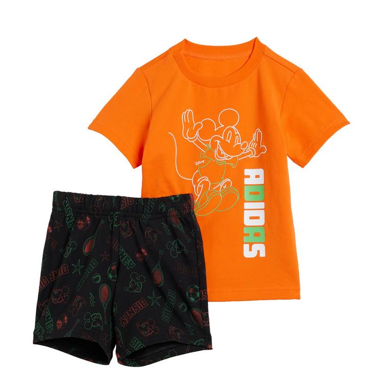 adidas adidas Disney Micky Maus T-Shirt-Set Kinder Trainingsanzug Kinder - Semi Impact Orange / Off White - 0 | SportScheck
